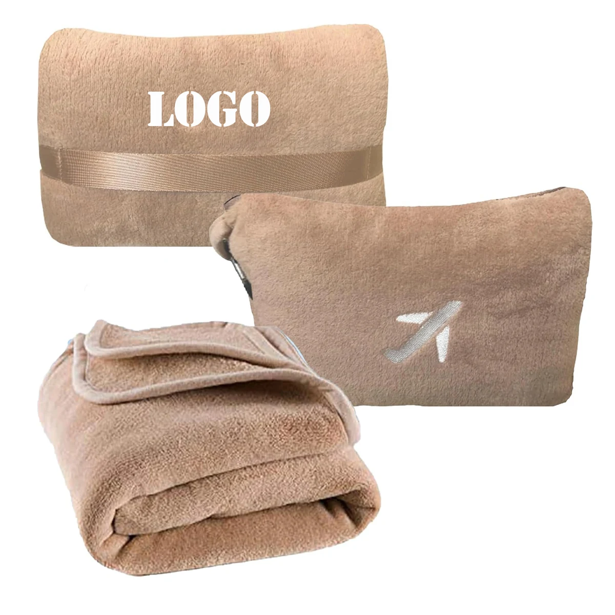 MOQ 50pcs Airplane Blanket Pillow 1
