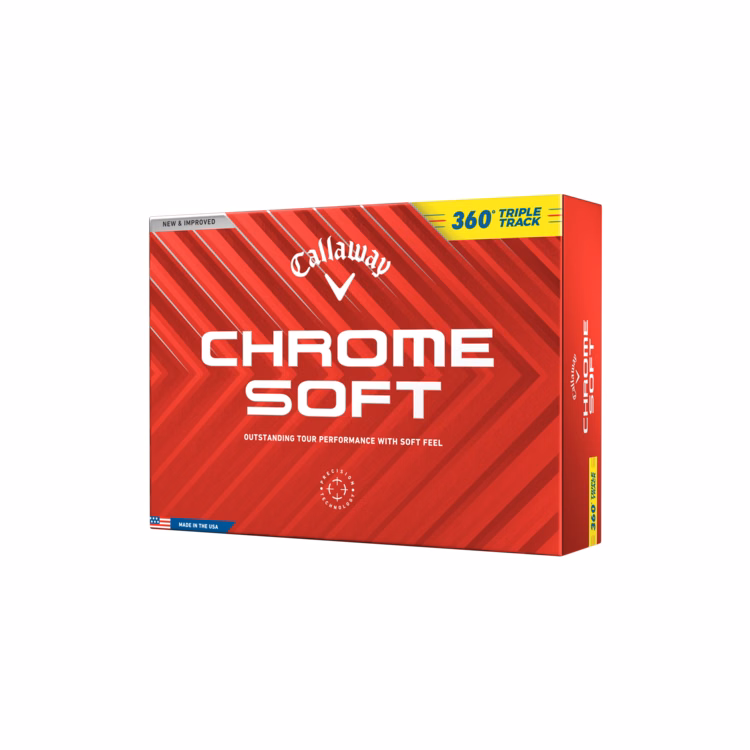 Callaway Chrome Soft 360 Triple Track Golf Balls - Yellow