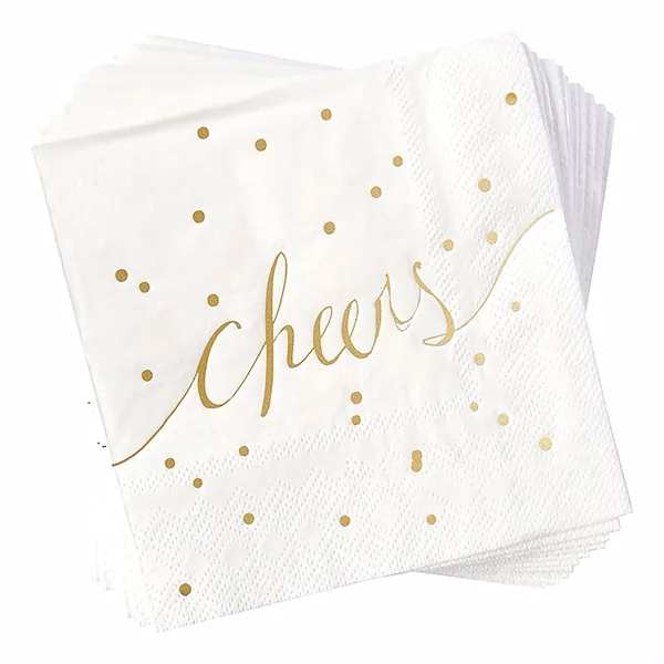 5" x 5" 2-Ply All-over Printing Beverage Napkins
