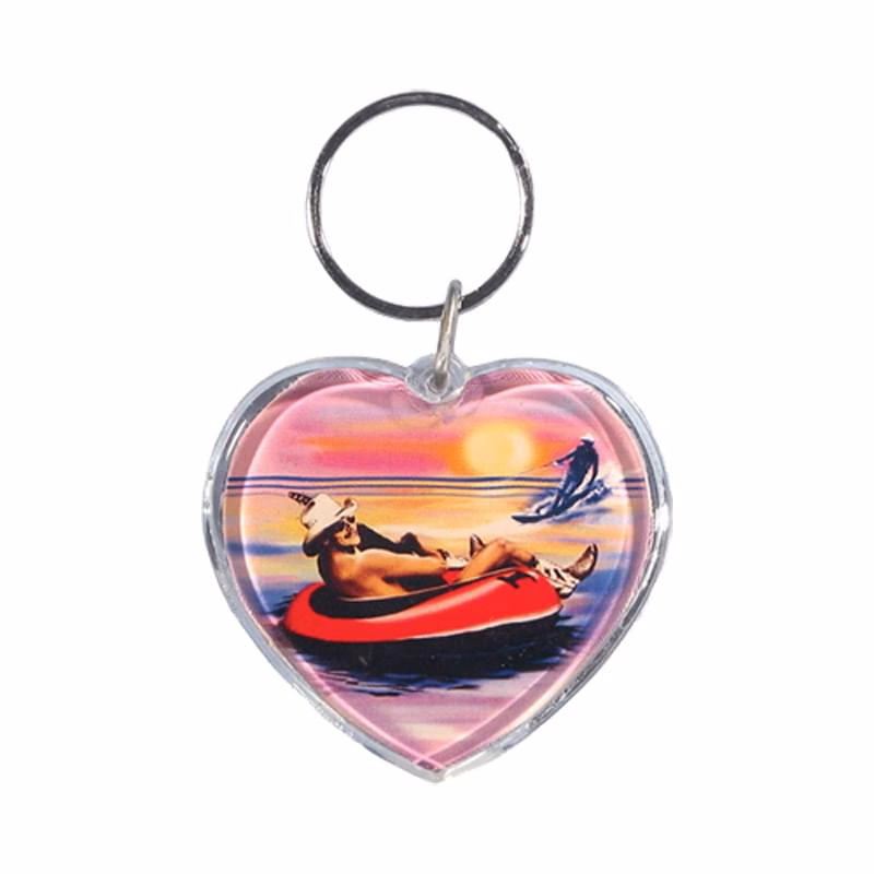 Full Color Heart Shape Acrylic Keytag (1 3/4")