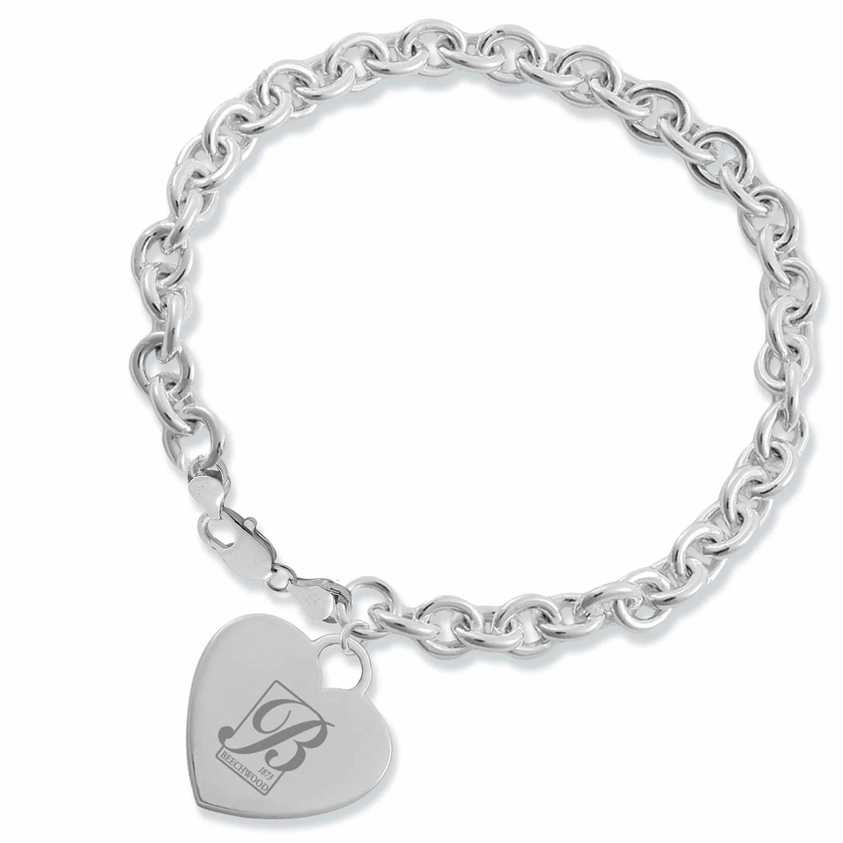 Sterling Silver Bracelet w/Emblem Charm 1