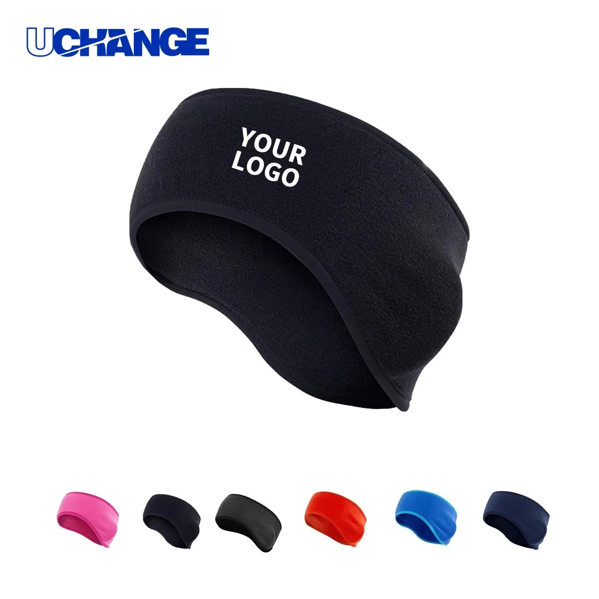 Fleece Ear Warmer Headband with Fabric Edge 9.3" x 5" 1