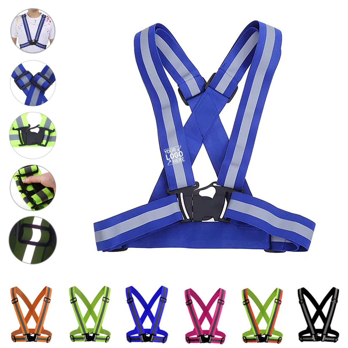 Adjustable Elastic Safety Reflective Vest 1