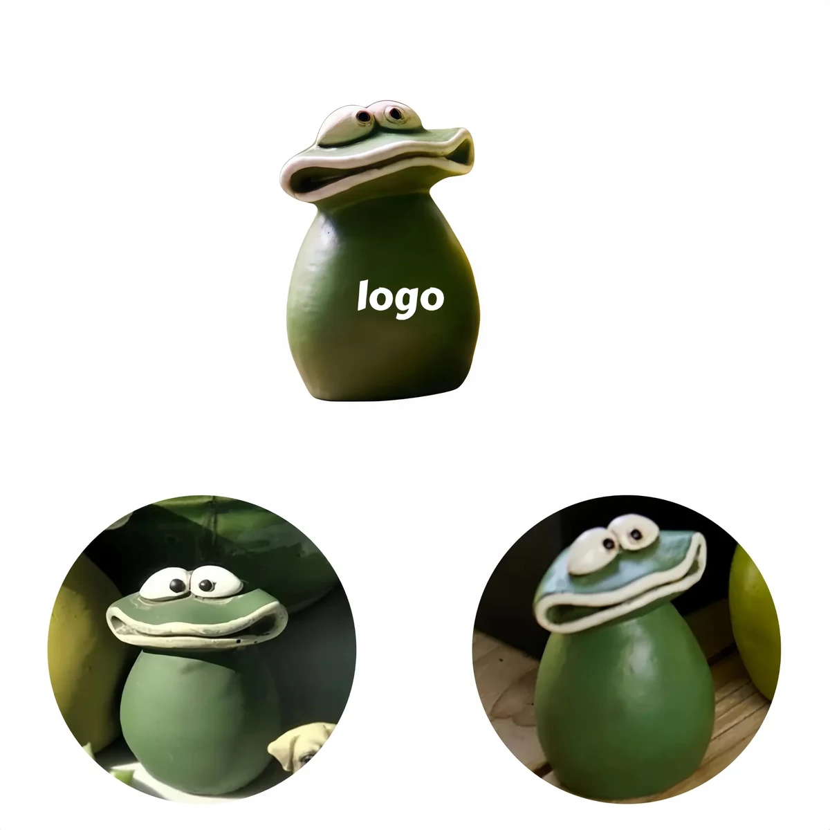 Big-Mouthed Frog Resin Desktop Decoration 1