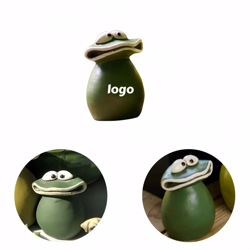 Big-Mouthed Frog Resin Desktop Decoration