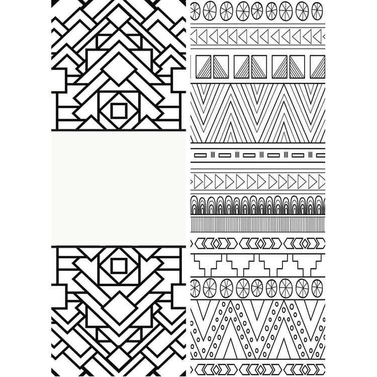 Patterns Coloring Bookmarks - Two Sides Ages 12+ 1