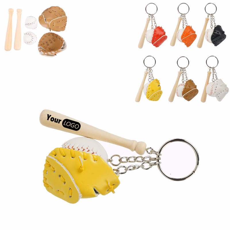 MOQ 100pcs 3-In-1 Baseball Keychain