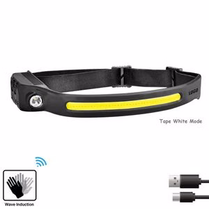 Portable LED Headlamp With Built In Front Lamp And Side Flashlight