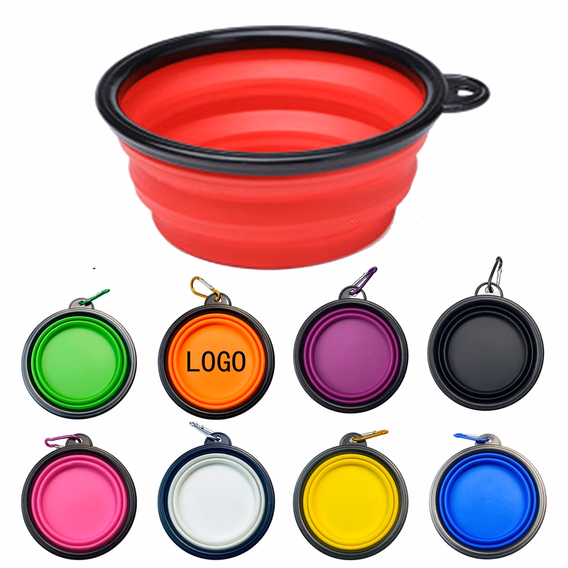 22oz Cat And Dog Food Bowl Portable Folding Hiking Buckle