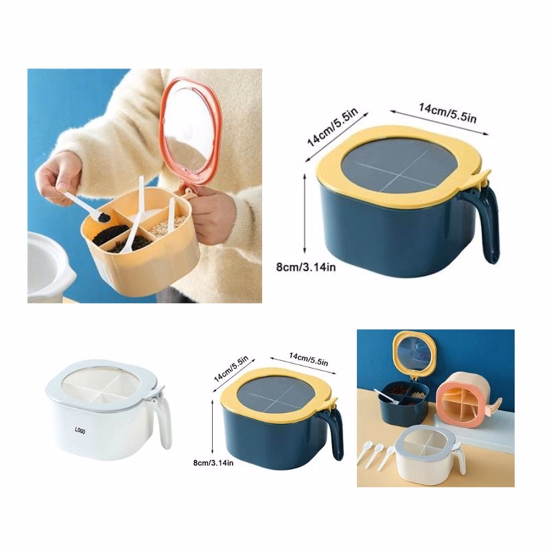 Four compartments seasoning box