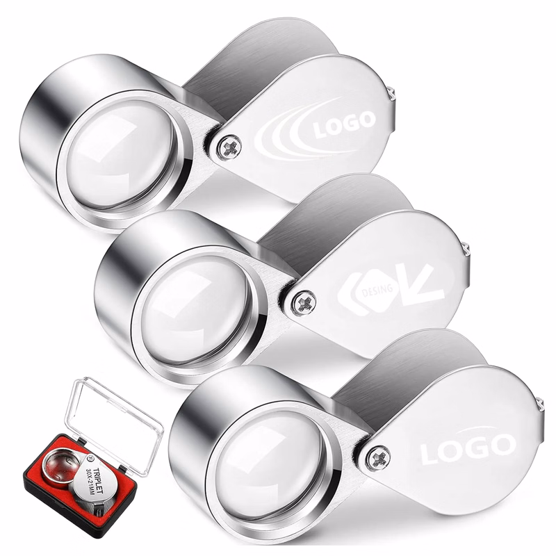 30X Metal Folding J Pocket Jewelry Eye Loupe