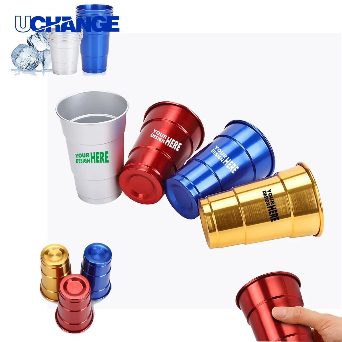 16oz Reusable Aluminum Stadium Beer Cup 1