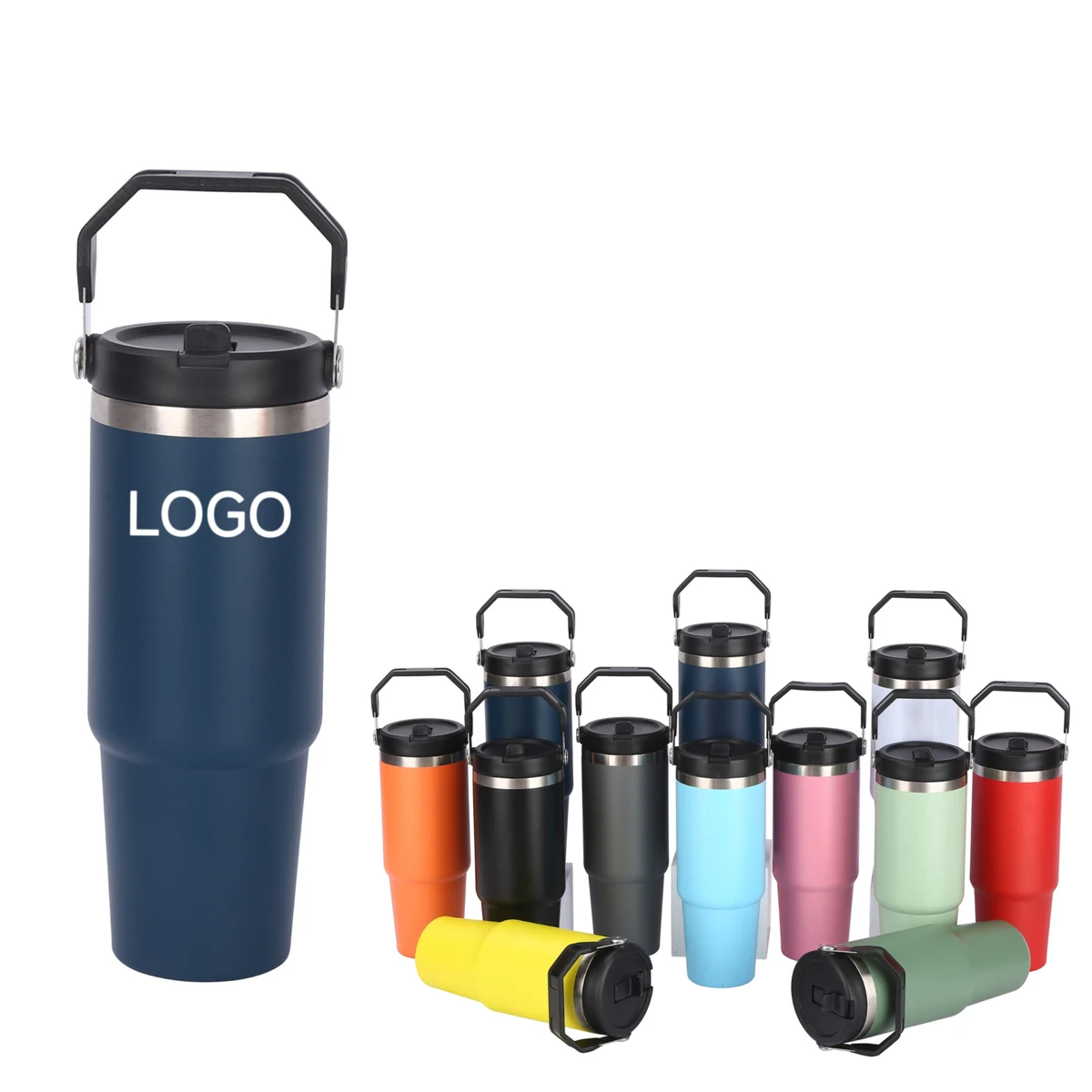 30 oz Stainless Steel Tumbler W/ Straw 1