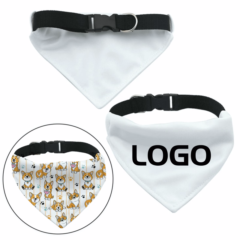 Custom Logo Pet Bandana Triangle Buckle Scarf