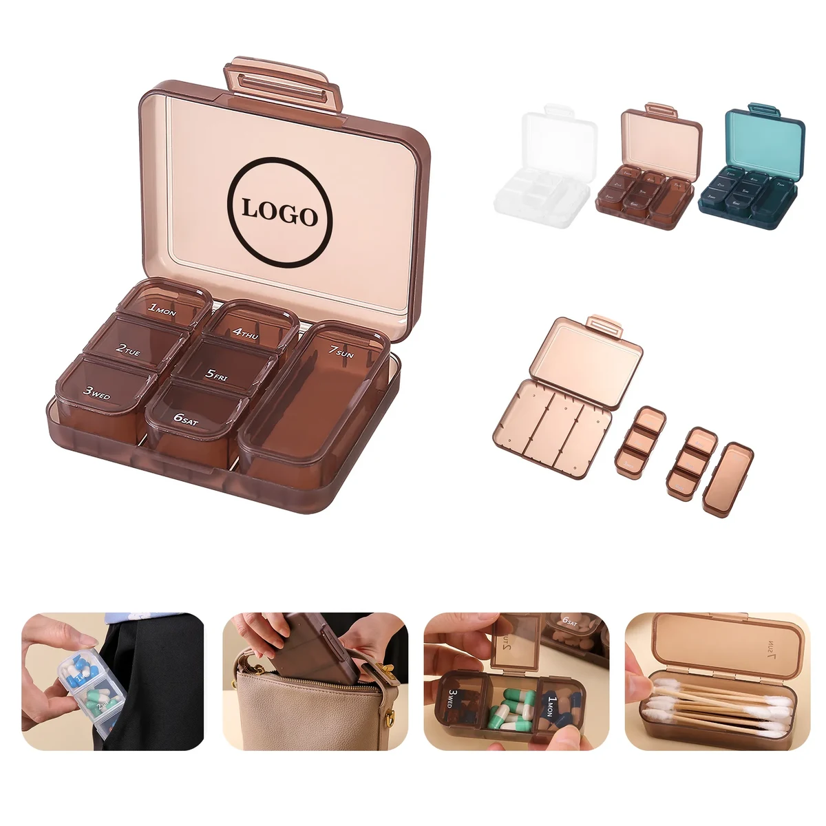 Fashionable Transparent Pill Box 1