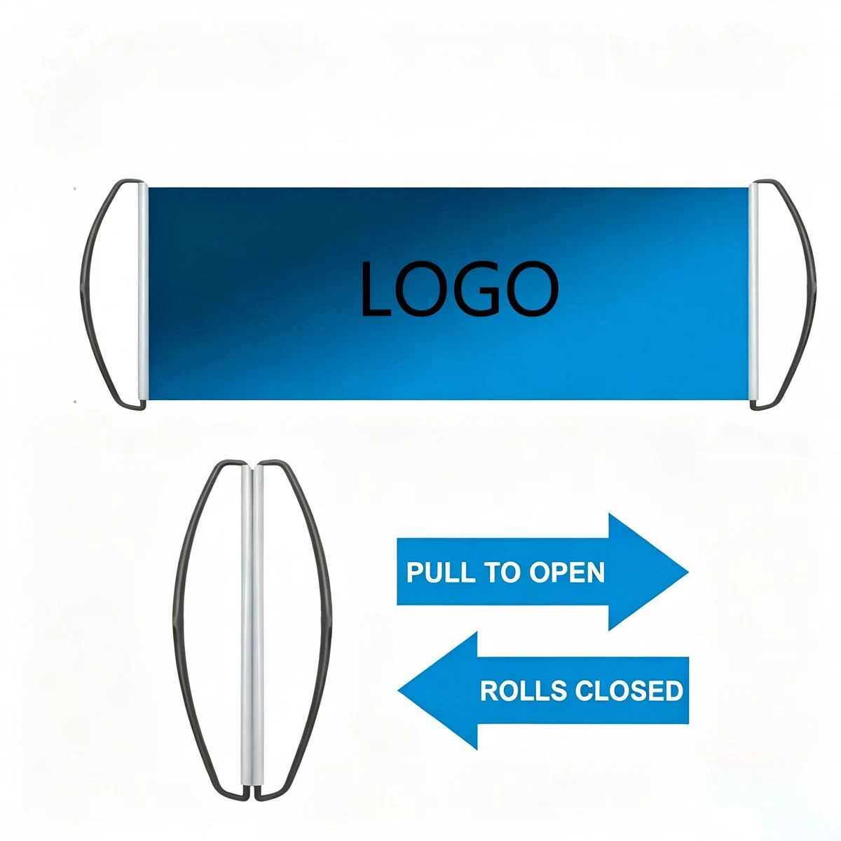 27Inch Retractable Hand Scroll Banner 1
