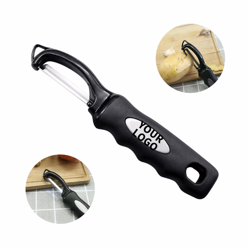 Stainless Steel Straight Blade Peeler 7.5" Ergonomic Handle