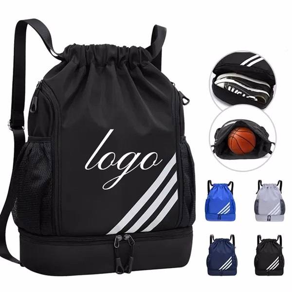 Drawstring Soccer Backpack for Work, School and Travel