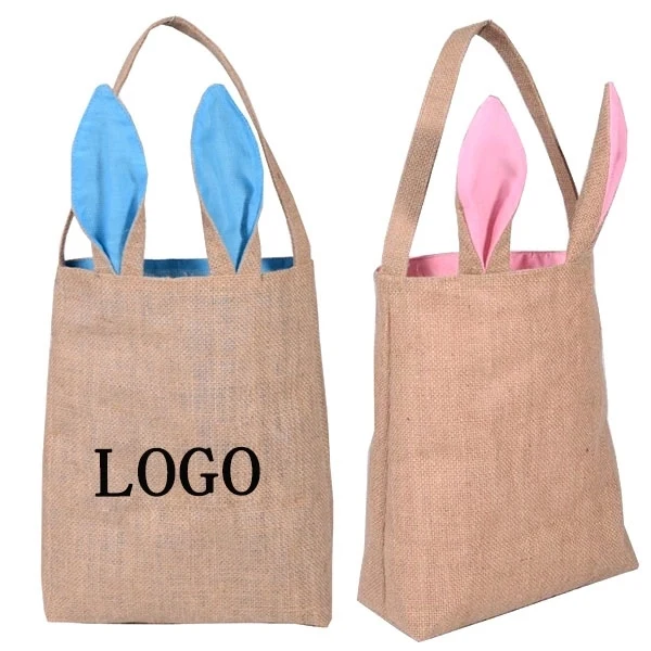 Burlap Easter Bunny Bag 1