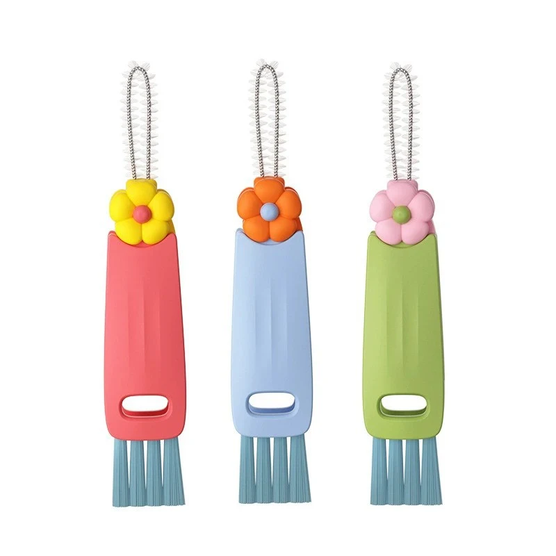 3-in-1 Flower Design Cup Lid Cleaning Brush 1