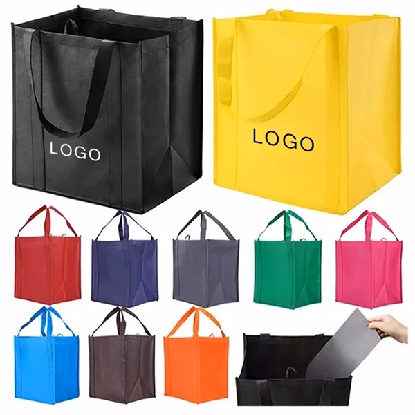 Non-Woven Shopper Tote with Plastic Insert -15x13x10
