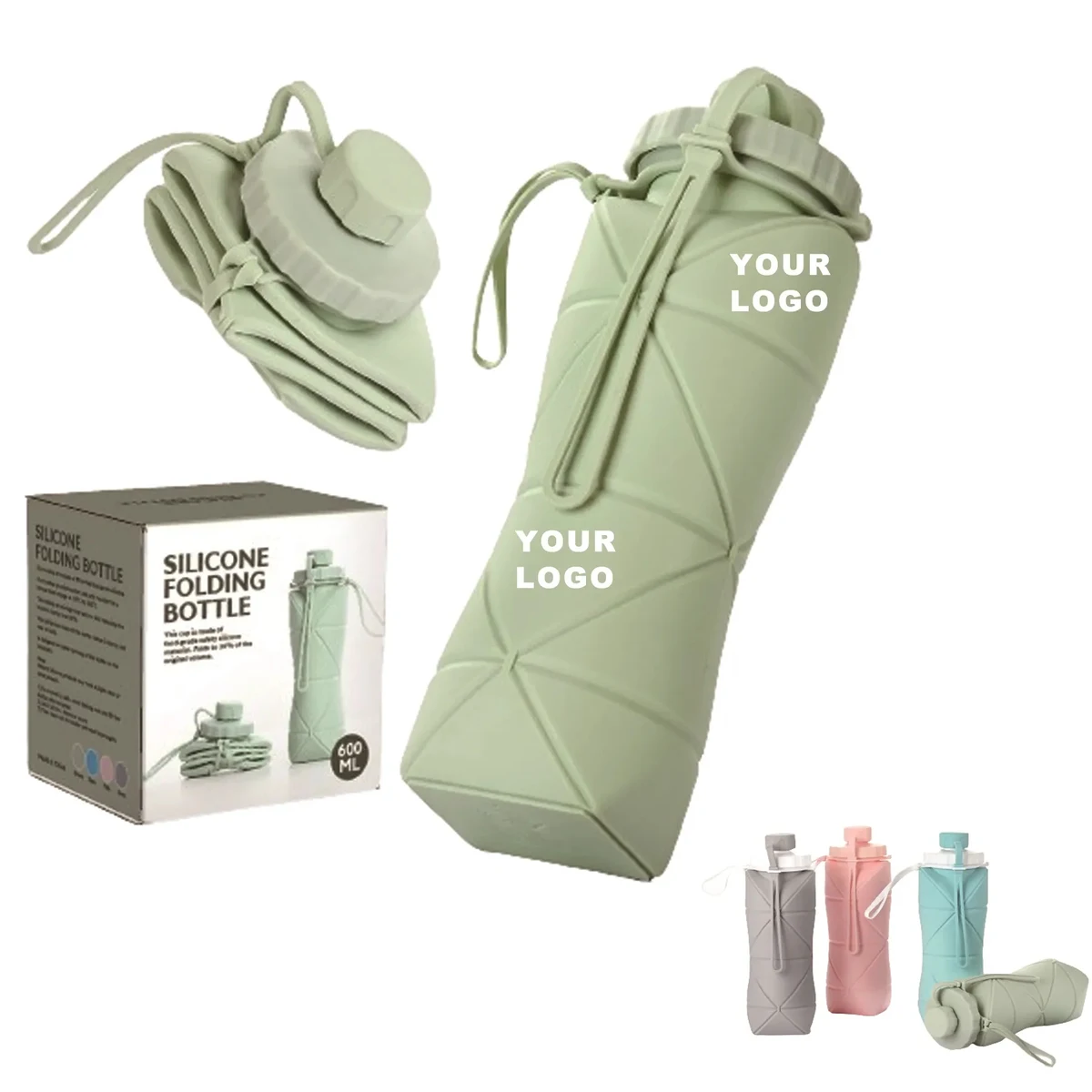 Portable Silicone Collapsible Water Bottle 1