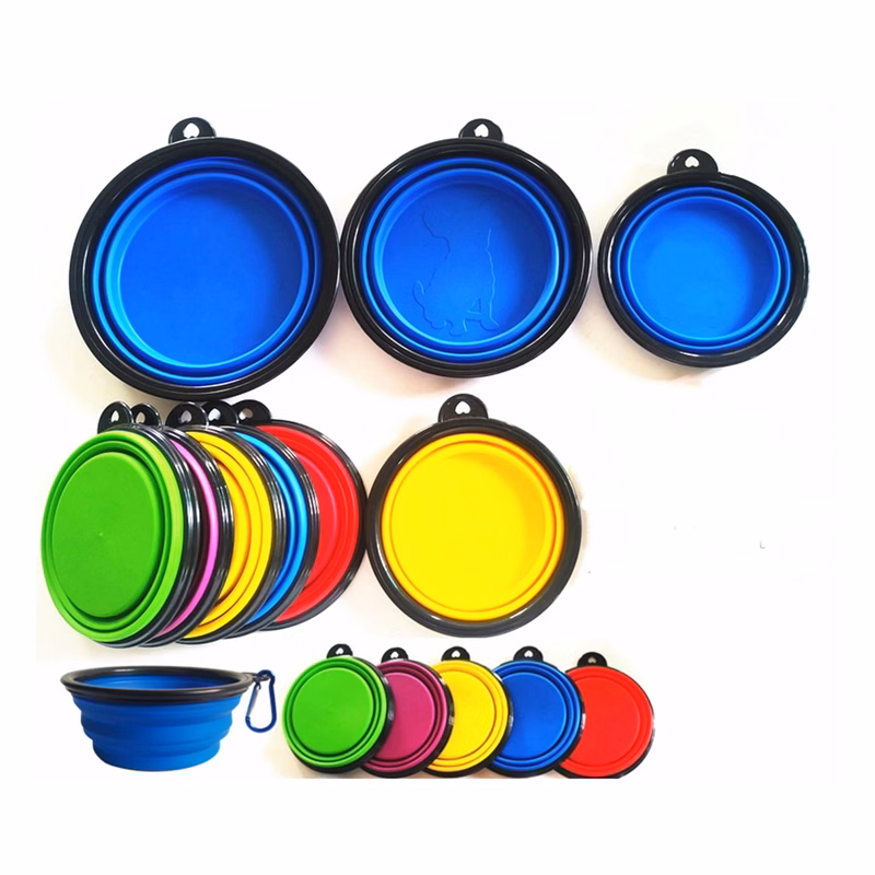 Portable Foldable Dog Bowl With Carabiner Clip