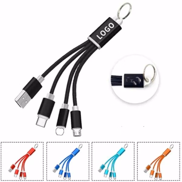 Mobile Phone Charging Data Line With Key Ring