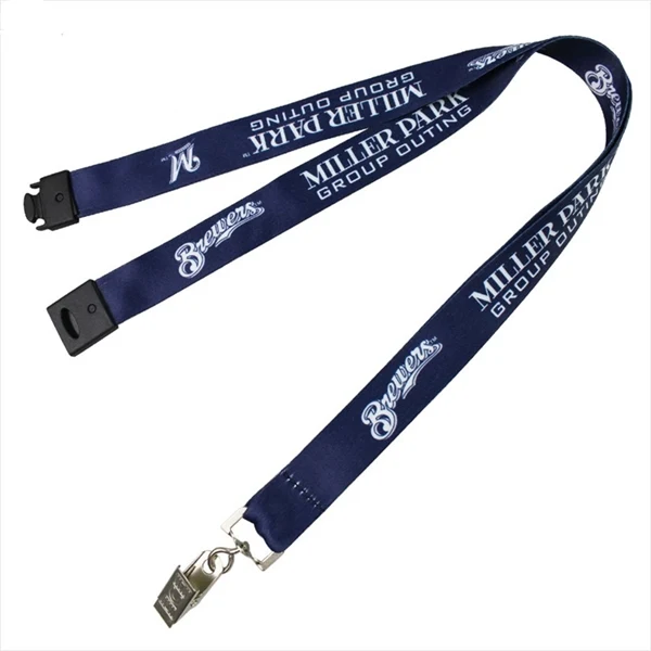 Custom 1/2" Polyester Neck Breakaway Lanyard with Lobster Clip — Slim Safety Strap 1