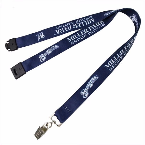 Custom 1/2" Polyester Neck Breakaway Lanyard with Lobster Clip — Slim Safety Strap