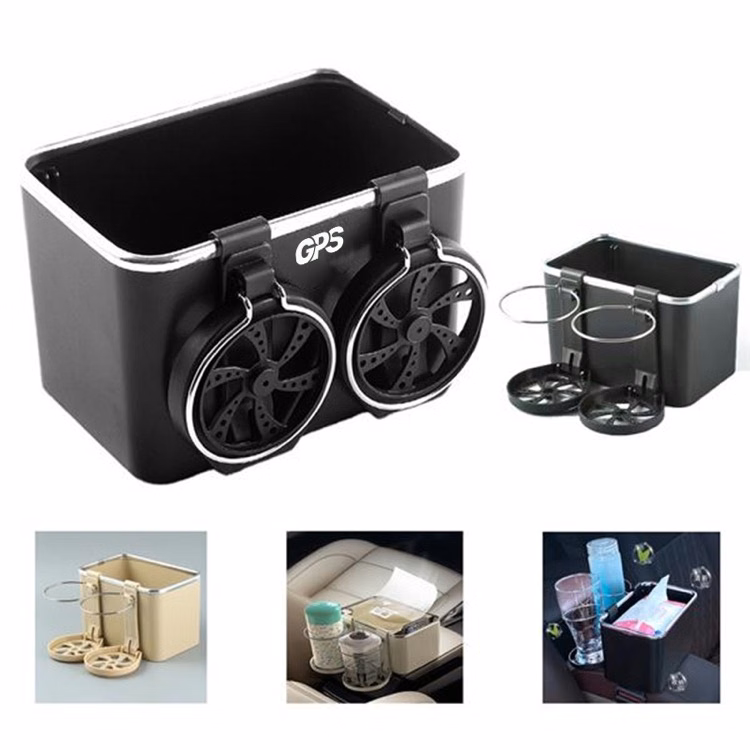 Car Storage Box With Cup Holder