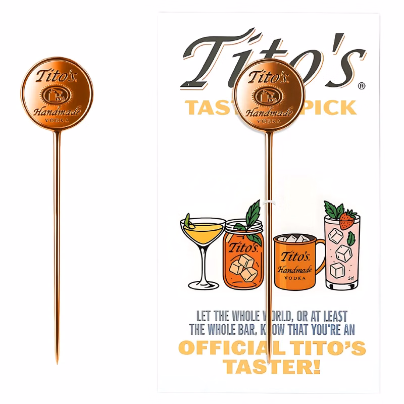 Cocktail Pick with Full Color Backer Card