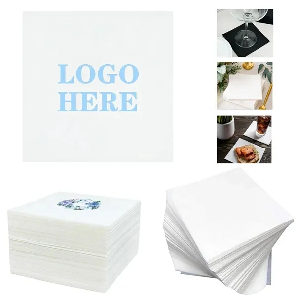 Custom 4.92 inch Pre-Folded 2-Ply Paper Dinner Napkins — Food Service Essential 1