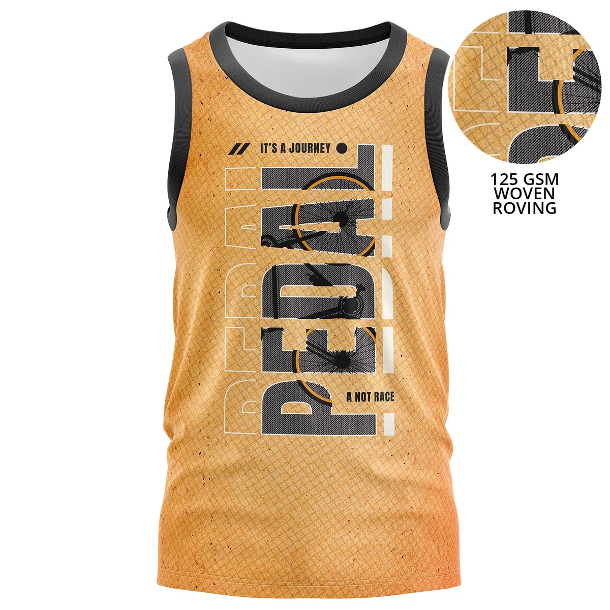 Unisex 125 GSM Woven Roving Performance Sublimation Tank Tops 1