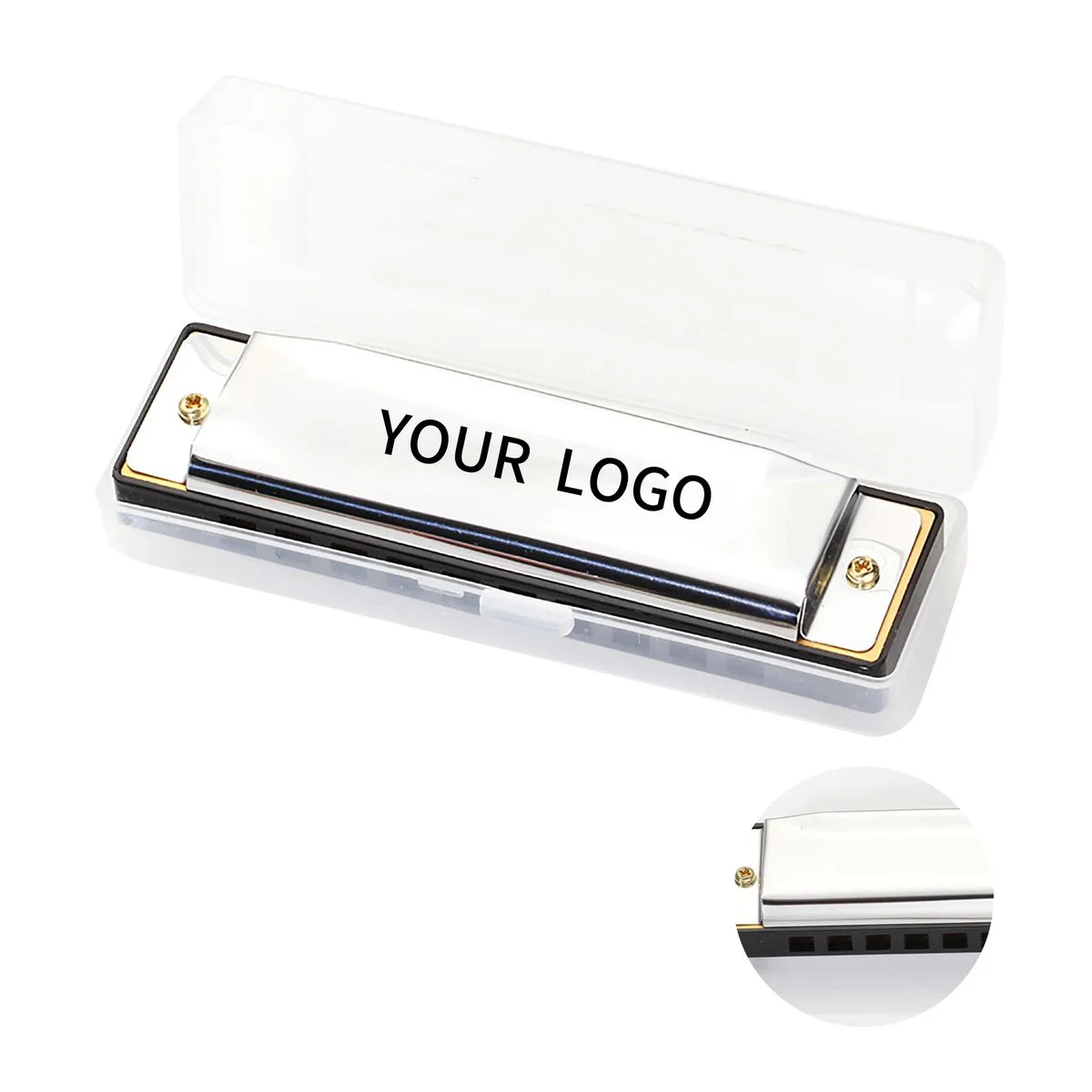 Aluminum Ten-Hole Harmonica with Case 1