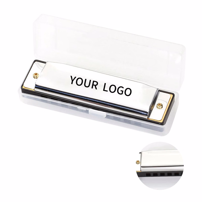 Aluminum Ten-Hole Harmonica with Case
