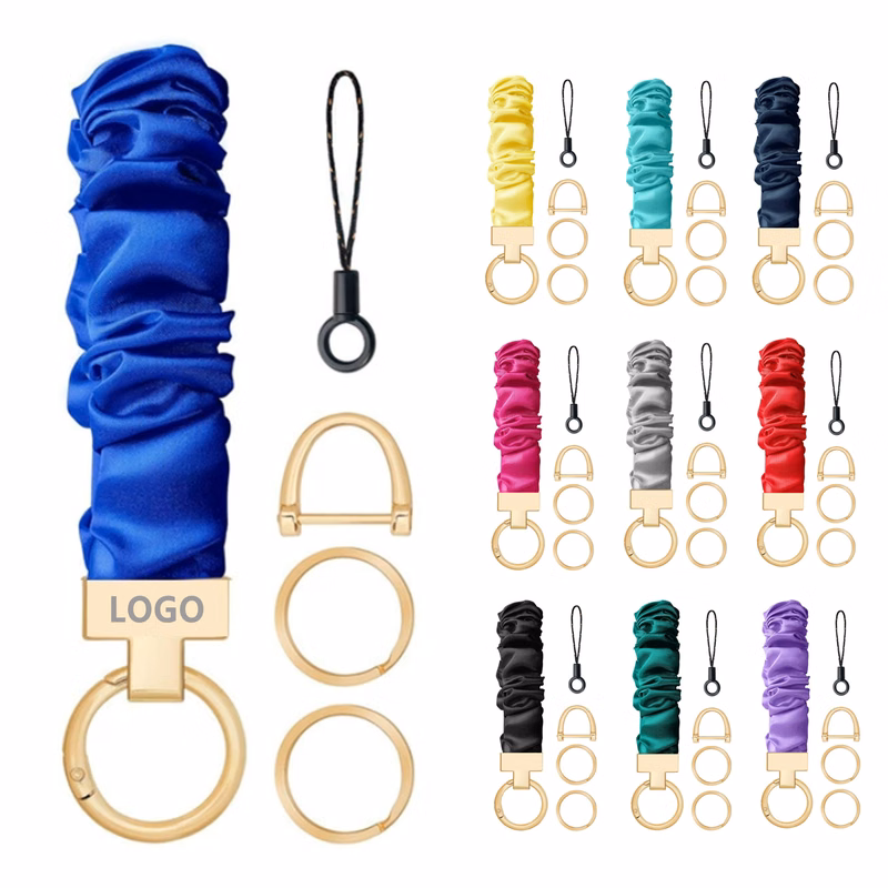 Stretchy Scrunchie Wristlet Keychain