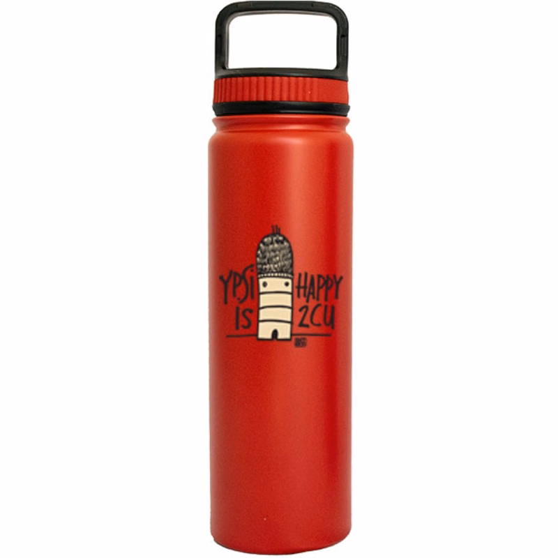 700 ML Eugene Red Satin Double Wall Vacuum Insulated Stainless Steel Sports Water Bottle