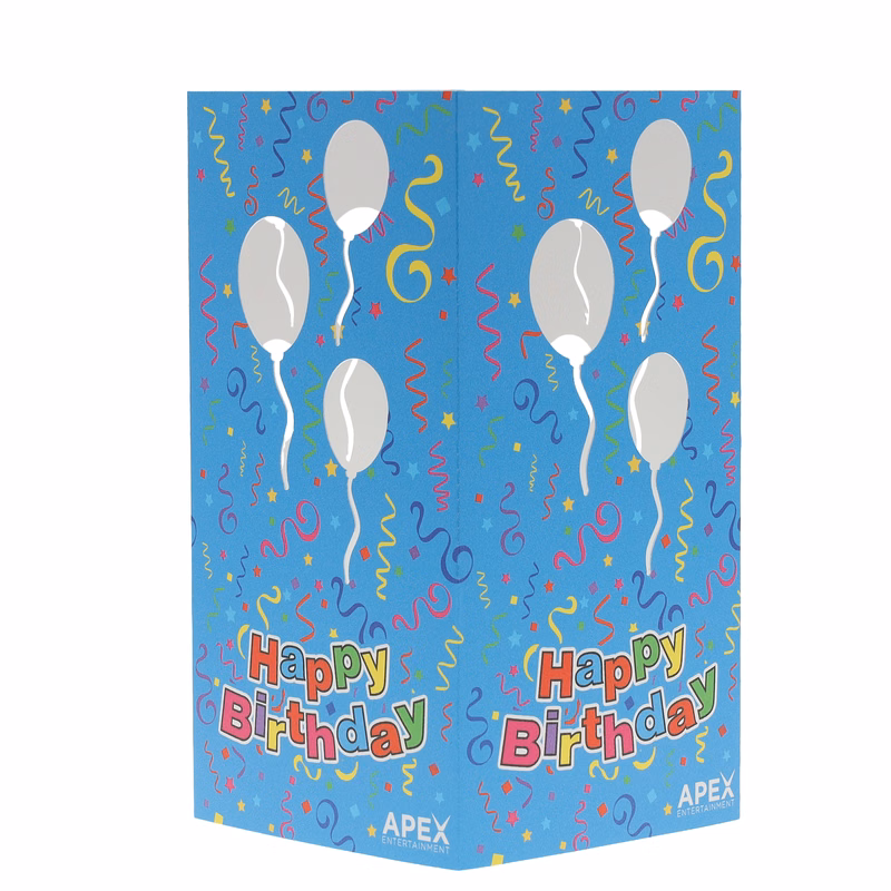 Table Luminary Card Stock 12 pt 4 Sided 4.250" x 4.250" x 8.000" Balloon White Digital Print