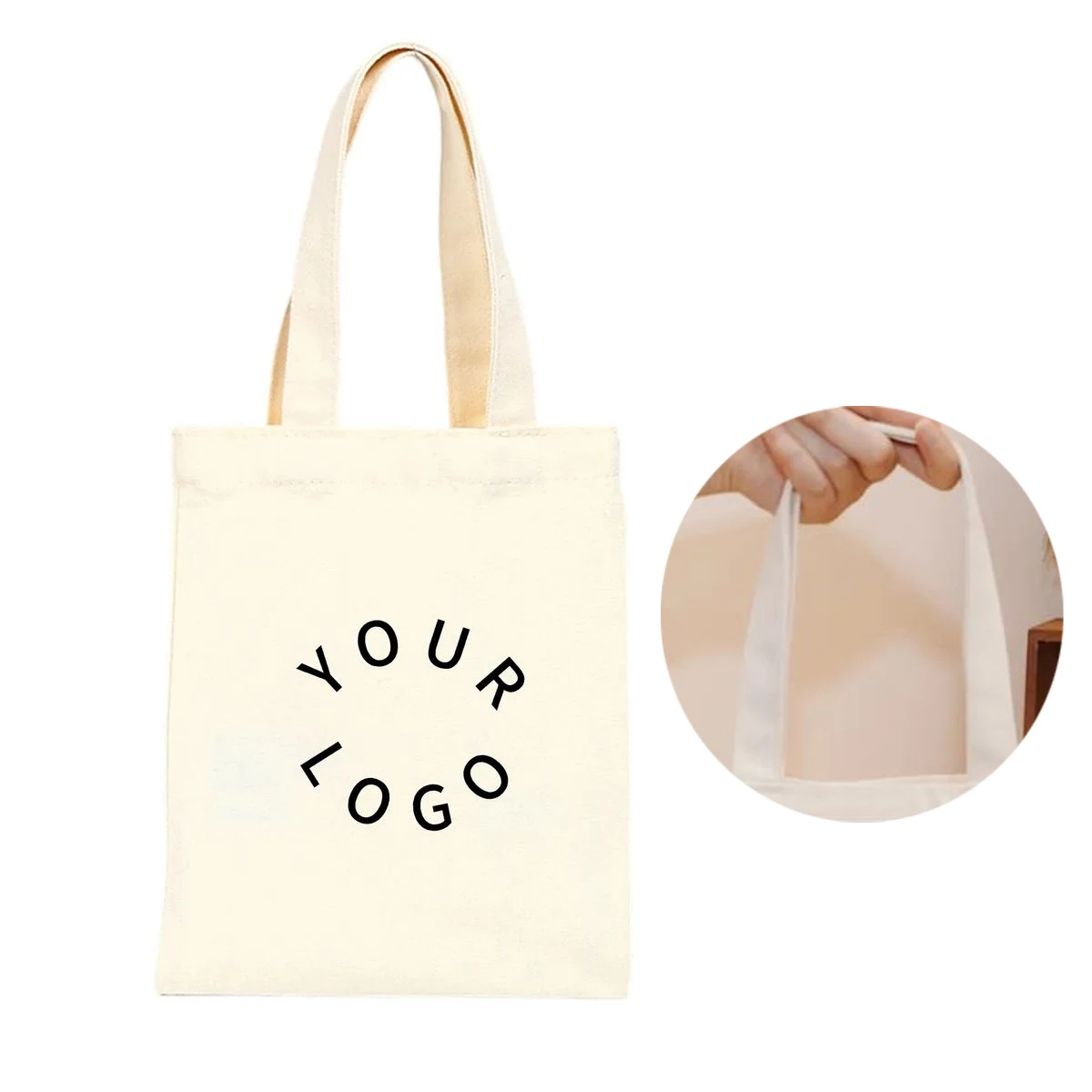 Heavy Duty Canvas Tote Bag for Books and Travel Items, custom tote bag with logo imprint 1