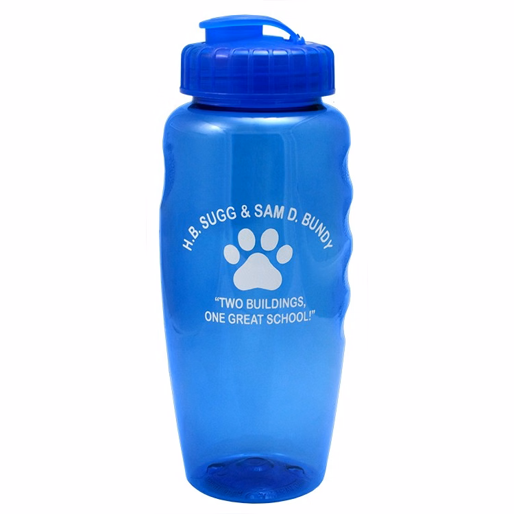 30 oz. "Gripper" Poly-Clean Sports Bottle with Super-Sipper Lid