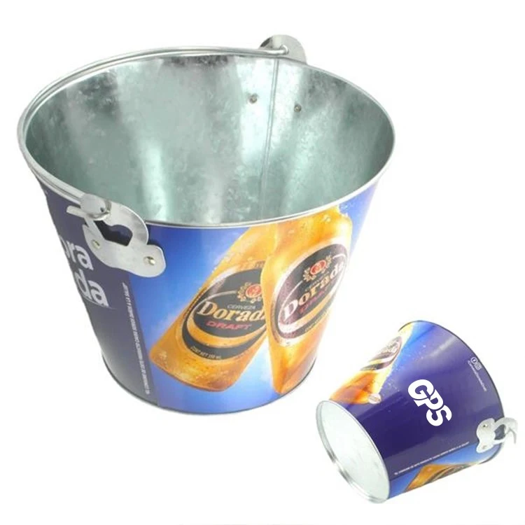5 Qt Galvanized Metal Ice Bucket/ Beer Bucket 1
