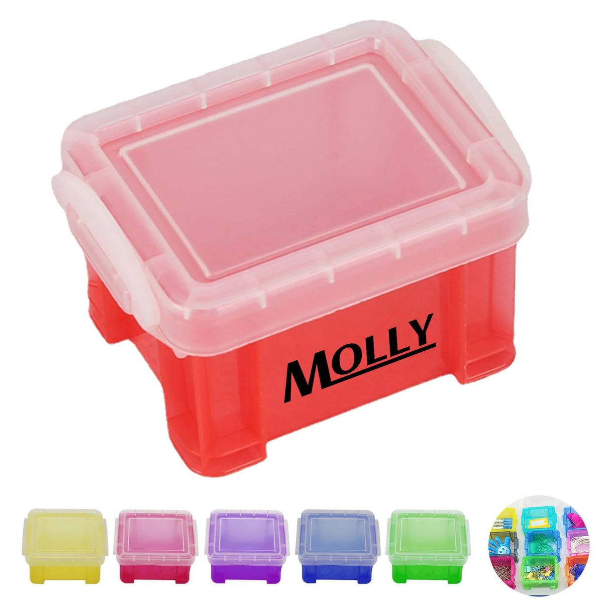 Mini Plastic Desktop Organizer Storage Box 1