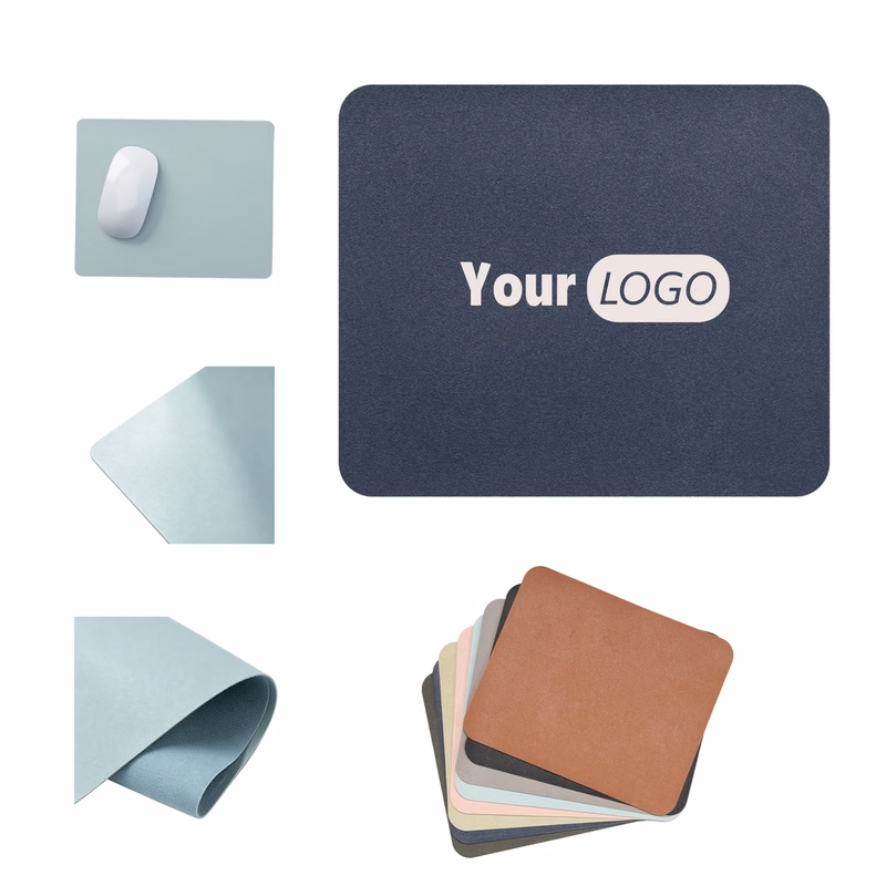 11.8 x 9.4 Inch PVC Leather Minimalist Mouse Pad