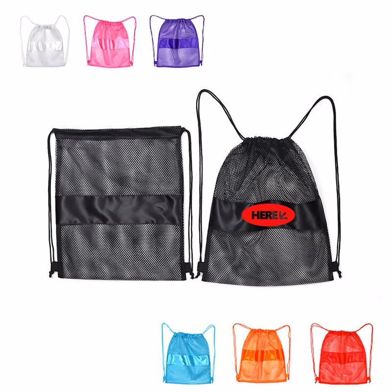 Outdoor Drawstring Mesh Backpack