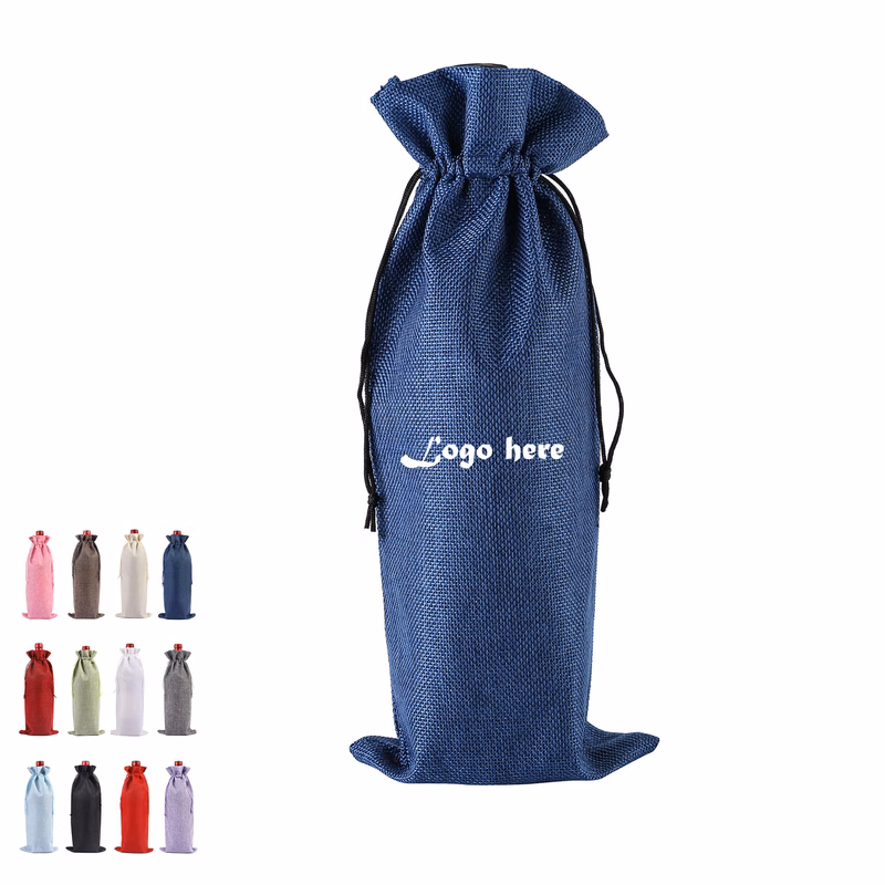Wine Bottle Bag With Drawstring MOQ 30pcs