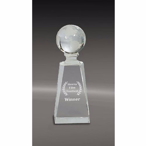 Crystal Globe On Clear Tower