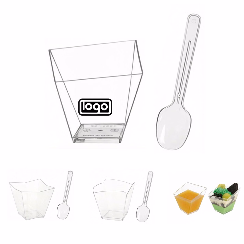 4oz Clear Square Parfait Appetizer Cups