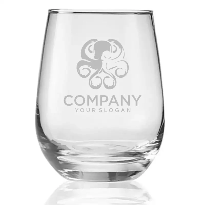 15.25 Oz. Custom Libbey® Stemless White Wine Glasses 1
