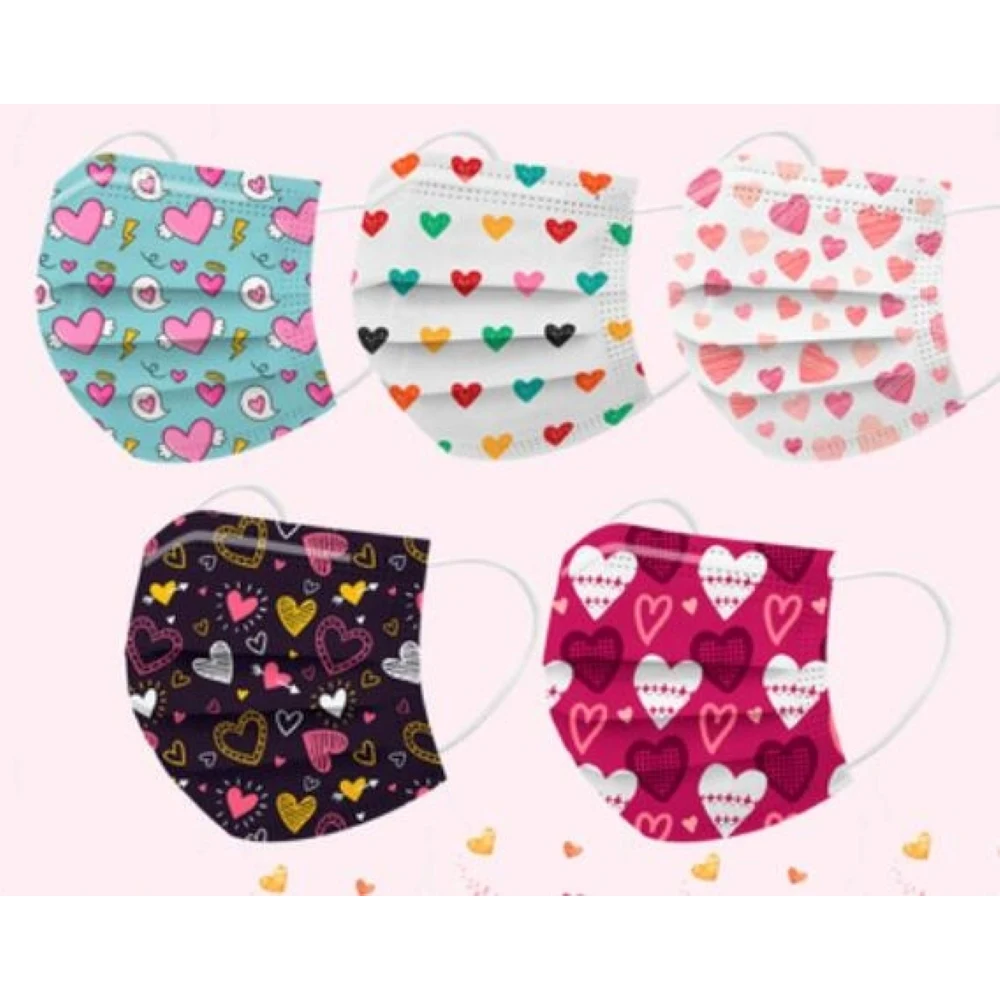Heart Pattern Valentine's day Face Mask 1